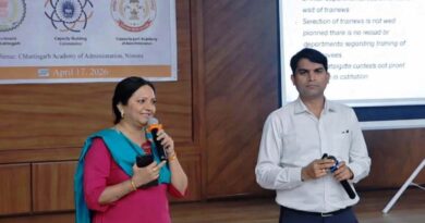 रायपुर : छत्तीसगढ़ प्रशासन अकादमी रायपुर में मिशन कर्मयोगी के तहत संस्थागत क्षमता निर्माण कार्यशाला आयोजित