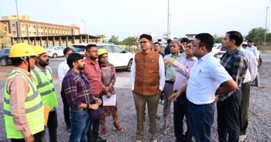 वित्त मंत्री  ओपी चौधरी ने नवा रायपुर में विकास कार्यों का किया निरीक्षण