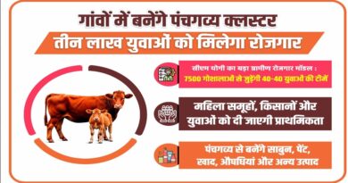 गांवों में बनेंगे पंचगव्य क्लस्टर, तीन लाख युवाओं को मिलेगा रोजगार
