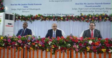 मुख्य न्यायाधिपति रमेश सिन्हा ने दुर्ग में नवीन न्यायालय भवन के निर्माण हेतु किया भूमिपूजन